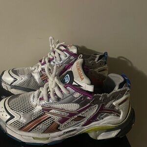 Balenciaga White and Orange Sneakers